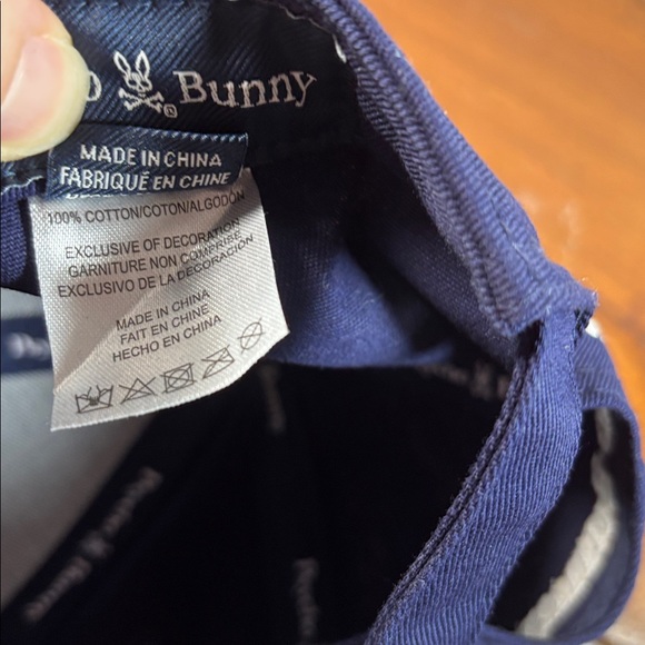 Psycho Bunny Dark Blue Cap Hat with Embroider Logo Man One Size Classic Fit - Picture 8 of 12